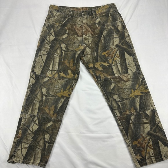 Wrangler Men's Camo Carpenter Pants Outdoor Hunting Casual Wear 34x30 - Picture 1 of 8